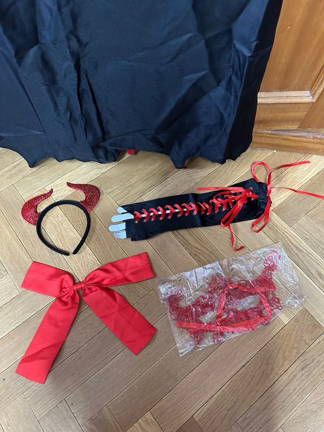 Disfraz Diablo Tatuaje Accesorios Mujer