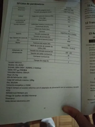 Patinete Eléctrico Denver SEL-85350