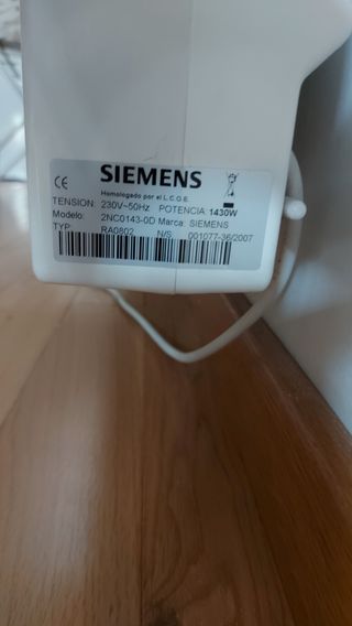 Radiador Eléctrico Siemens Blanco