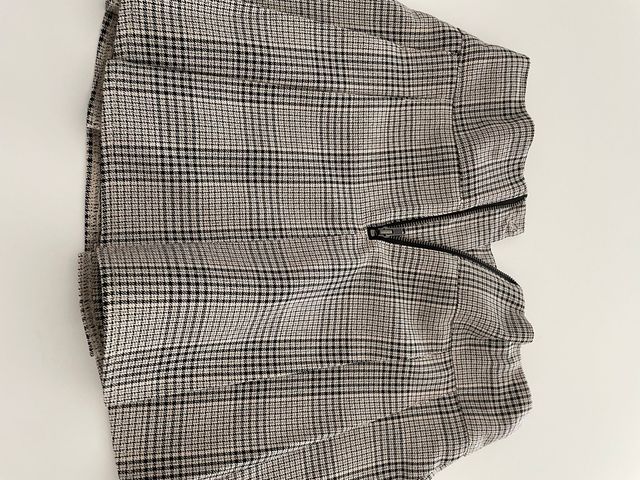 Falda cuadros Leftis beige y negra