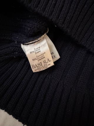 Jersey Lacoste cuello alto azul