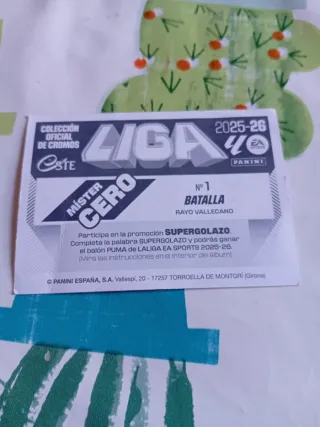 Cromo Batalla Mister Cero Panini EA Sports