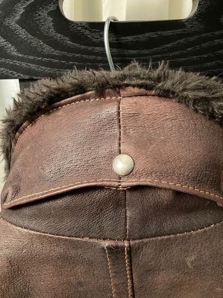 Giubbotto in pelle vintage marrone