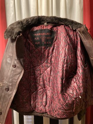 Giubbotto in pelle vintage marrone