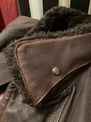 Giubbotto in pelle vintage marrone