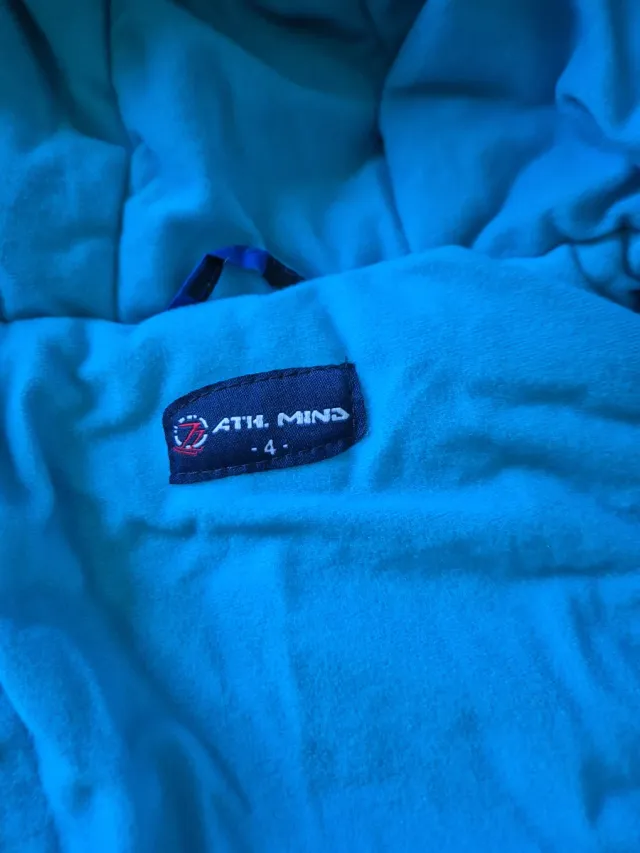 Mono Nieve Niñ@ Diseño Cuadros Azul