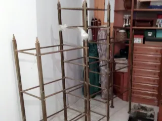 Estantería latón 3 cuerpos cristal