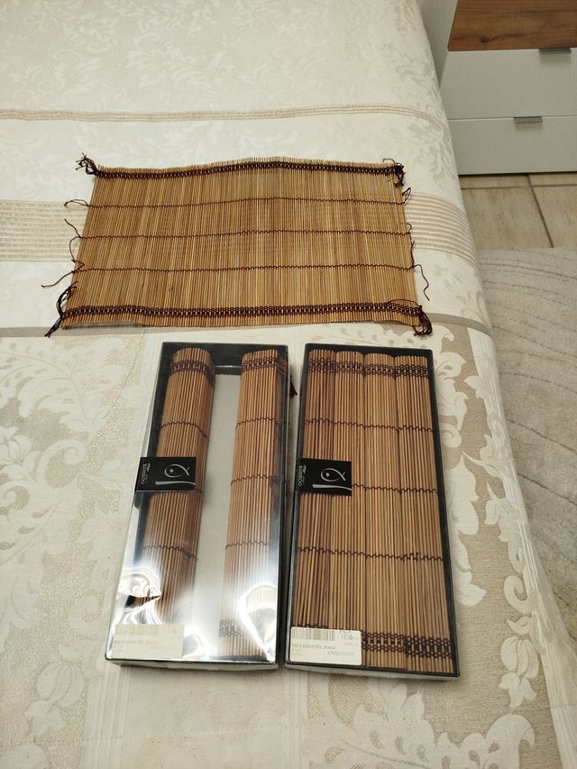 Sobres de mimbre y porta servilletas