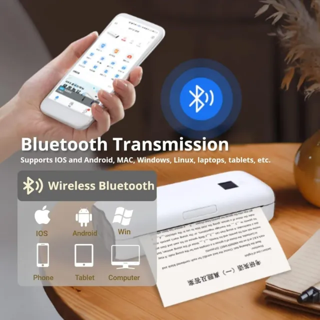 Impresora Térmica Portátil A4 Blanca Nueva