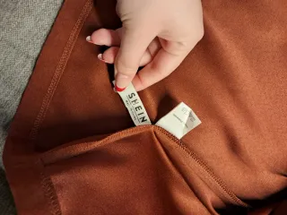 Falda marrón botones talla M