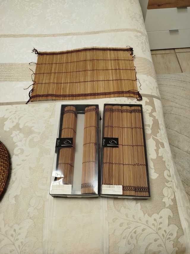 Manteles de mimbre (beige/marrón)