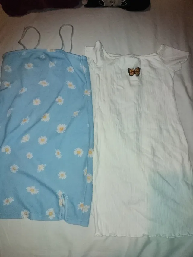Lote 2 Vestidos Niña Flores y Mariposa