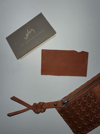 Porta tarjetas Vélez cuero trenzado