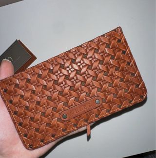 Porta tarjetas Vélez cuero trenzado