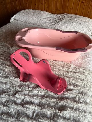 Bañera bebé rosa