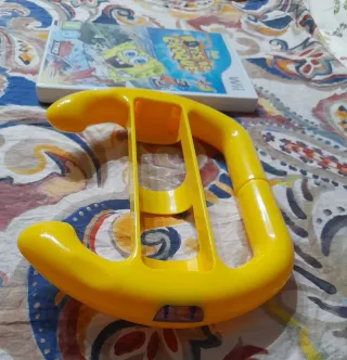 🇪🇦Juego Wii Bob Esponja Botes de Choque+Volante