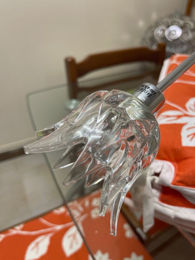 Lámpara de techo de cristal y metal