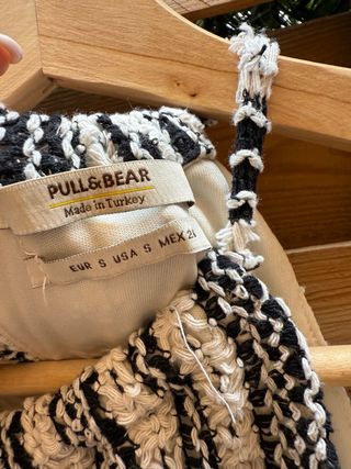 Mono corto rayas blanco y negro