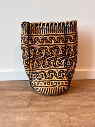 Bolso/Mochila de mimbre tejido