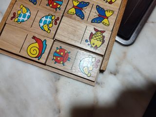 Domino infantil madera 28 piezas juego mesa