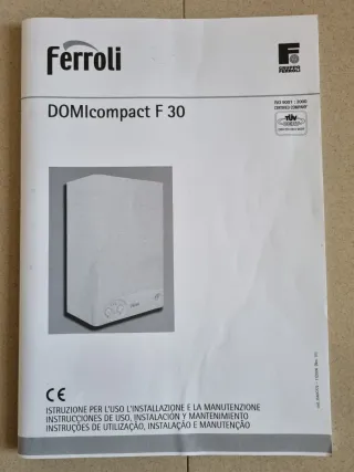 MANUAL CALDERA Ferroli DOMIcompact F30