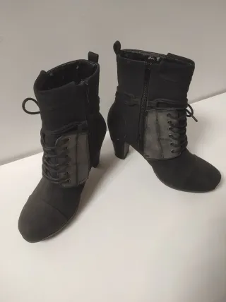 Stivaletti donna n.39 nero/grigio