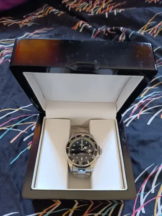 Reloj Nice Negro y Plateado 15 aniversario