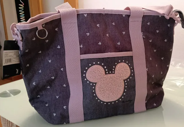 Bolso Mickey Mouse gris y rosa