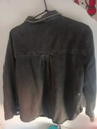 Chaqueta tejana Zara gris Talla XS