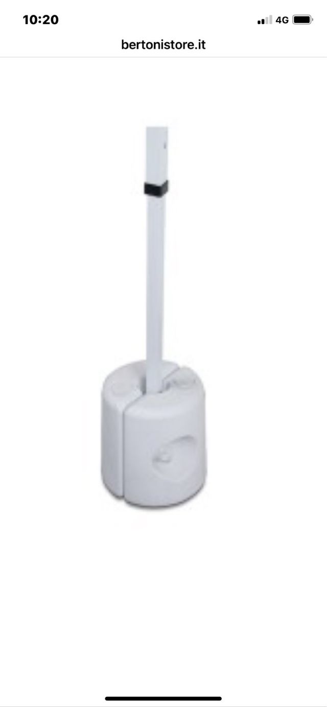 Set 4 Basi per Gazebo in Plastica Bianche