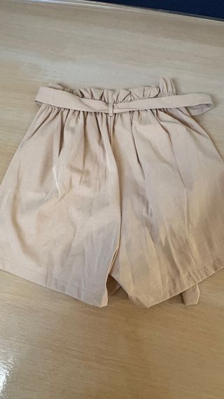 Pantaloncini vita alta marroni XS