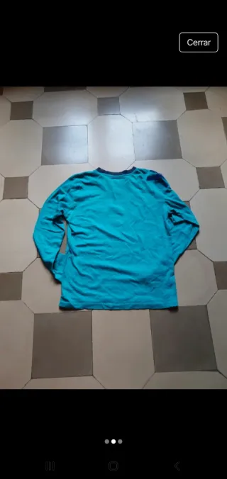 Camiseta manga larga niño azul