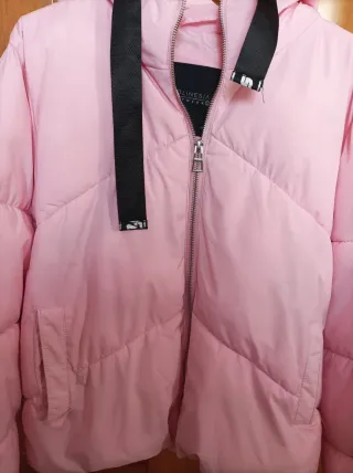 Cazadora rosa acolchada mujer