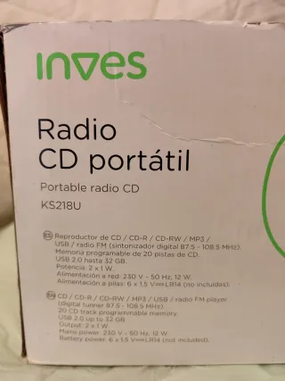 Reproductor CD Blanco