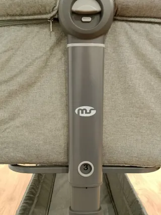 Cuna colecho gris con mosquitera