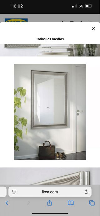 Espejo Plateado Songe Ikea