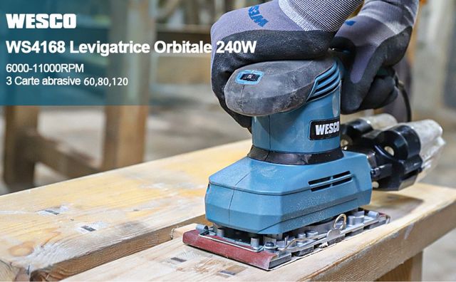 Lijadora WESCO WS4168 240W 1/3 Hoja