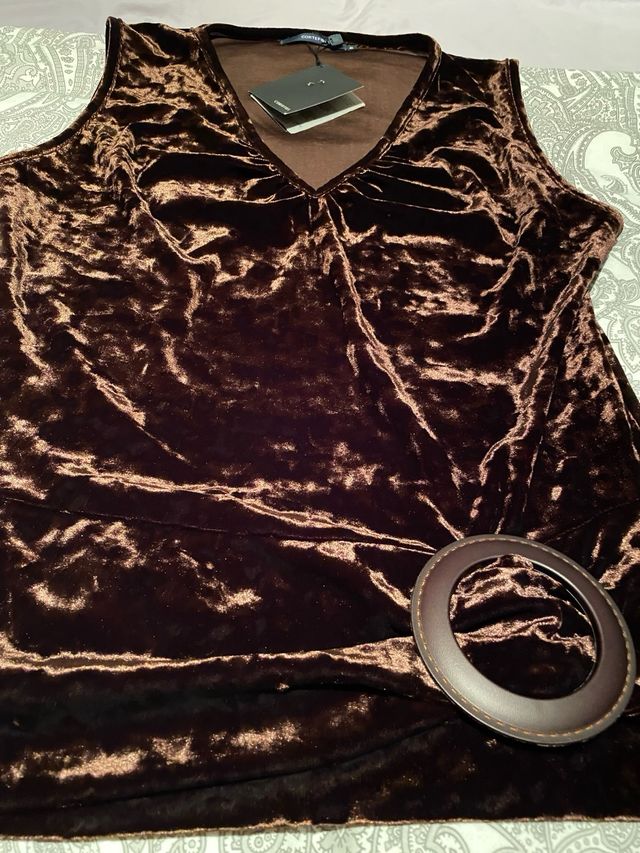 Top Terciopelo Cortefiel Talla G