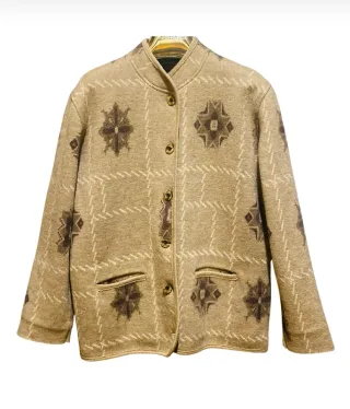 Chaqueta Austriaca Lana Beige y Marrón