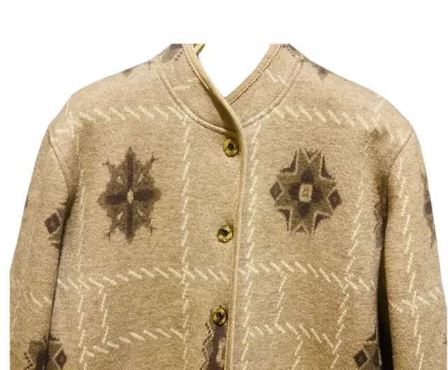 Chaqueta Austriaca Lana Beige y Marrón