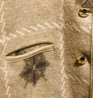 Chaqueta Austriaca Lana Beige y Marrón