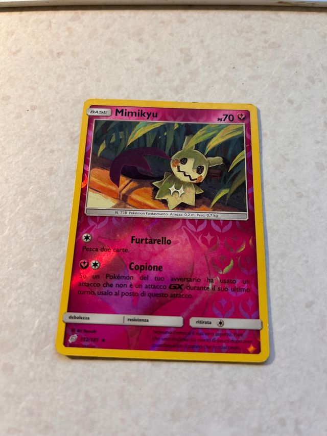 Carta Pokémon Mimikyu Base PS 70