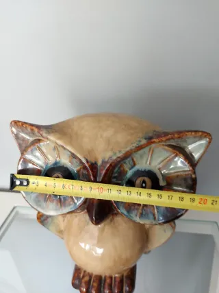 Búho grande de cerámica, ideal para coleccionismo