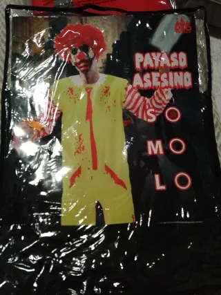 Disfraz Payaso Asesino Halloween Talla Única