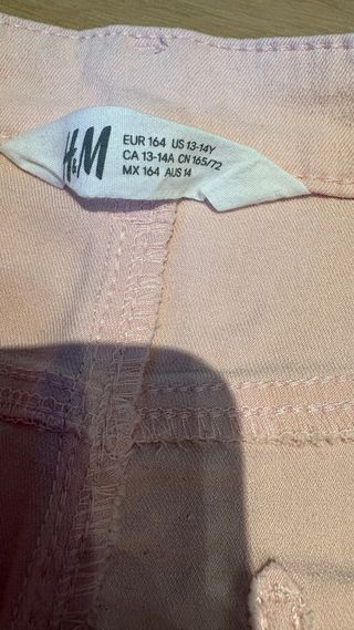 Jeans H&M rosa 13/14 anni