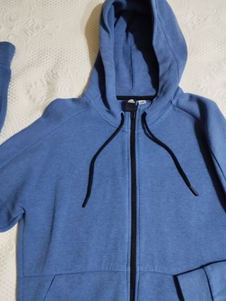 Felpa con cappuccio Adidas blu