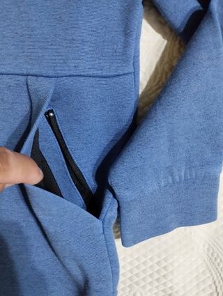 Felpa con cappuccio Adidas blu