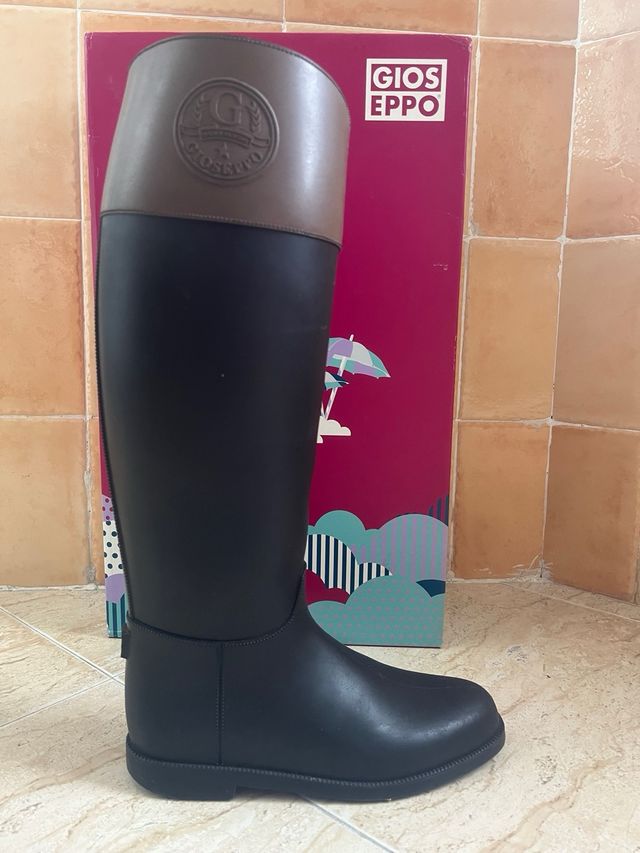 Botas de goma Giosseppo negras y marrones