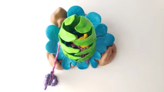 Sirena con trono y caballito de mar