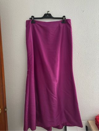 Traje Sonia Peña 3 piezas verde y morado